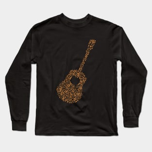 music notes guitar Long Sleeve T-Shirt